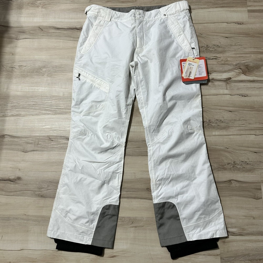 Marmot‎ Chamonix Women's Pant Snowboard Ski White Sz XL 33" Inseam Fast Shipping